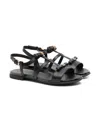 Versace Gianni Ribbon Sandals In Black