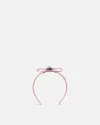 Versace Gianni Ribbon Satin Head Band In Pink