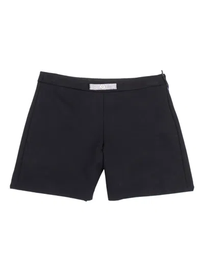 Versace Kids' Gianni Ribbon Shorts In Black