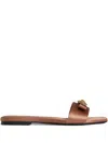 Versace Gianni Ribbon Mules In 褐色