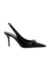 Versace Gianni Ribbon Slingback In Black