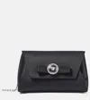 Versace Gianni Ribbon Satin Evening Clutch In Black