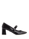 Versace "gianni Ribbon Patent Leather Dé In Black