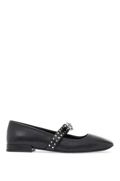 Versace Gianni Ribbon Studded Baller In Black