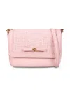 Versace Gianni Ribbon Tweed Shoulder Bag In Pink