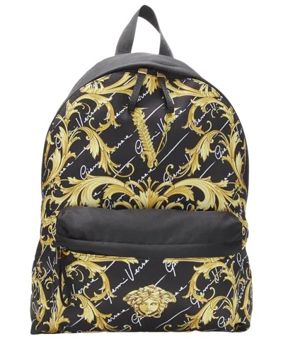 Pre-owned Versace Gianni Signature Barocco Virtus Backpack Bag, Never Carried (authentic  Pre-loved)