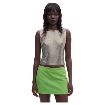 Pre-owned Versace Gianni Silver Oroton Metal Mesh Vest Fw 1994
