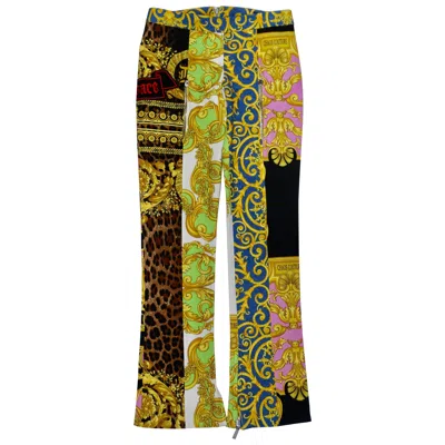 Pre-owned Versace Gianni  1990s Patchwork Pants In Brown