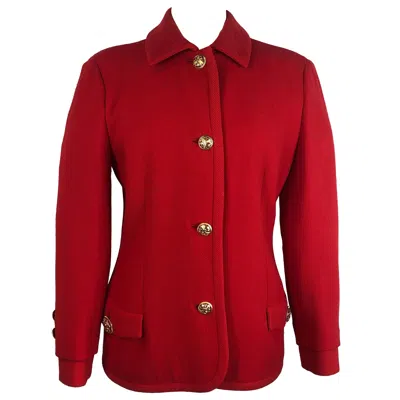 Pre-owned Versace Gianni  80s Red Wool Jacket