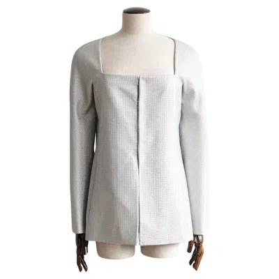 Pre-owned Versace Gianni  Autumn/winter 1998 Runway Campaign Meisel Silver Studded Jacket