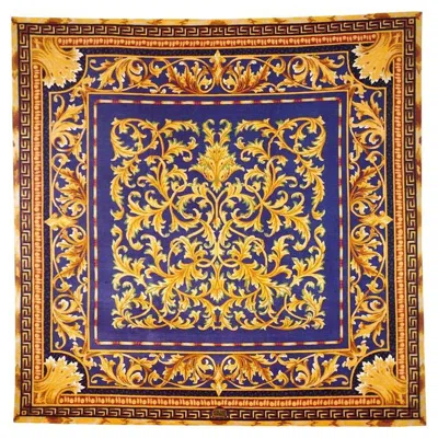 Pre-owned Versace Gianni , Baroquesque Blue Rug
