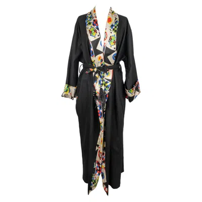 Pre-owned Versace Gianni  Black Blended Wool Robe