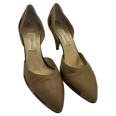 Pre-owned Versace Gianni  Camel Leather Pumps By Sergio Rossi In Brown