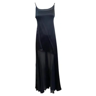 Pre-owned Versace Gianni  Couture Black Chiffon And Satin Gown, 1990s