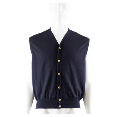 Pre-owned Versace Gianni  Couture Cashmere 1990s Sweater Vest In Gray
