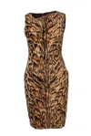 Versace Gianni  Couture Dress In Leopard Print In Multi