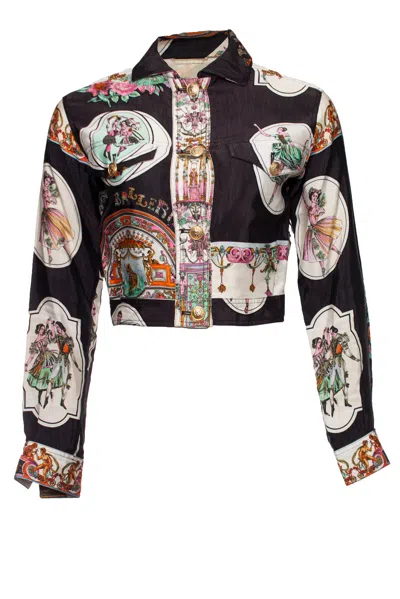 Pre-owned Versace Gianni  Couture Jacket With Ballerina Print In Multi