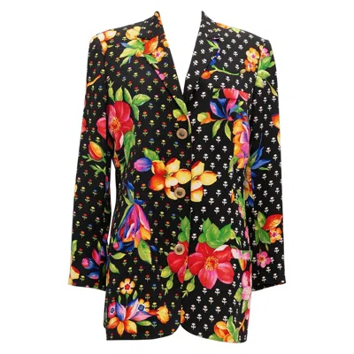 Pre-owned Versace Gianni  Couture Silk Jacket In Black