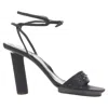 Versace Gianni  Crystal Cone Heel Sandal In Black