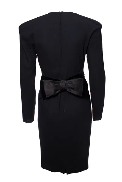 Versace Gianni  Dress With Giant Bow In Black