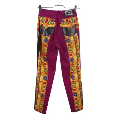 Pre-owned Versace Gianni  Fw 1991 Jeans With Leather In Brown
