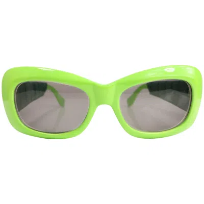 Pre-owned Versace Gianni  Green Croc Leather Sunglasses