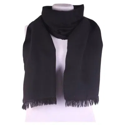 Pre-owned Versace Gianni  (italy) Black Scarf With Medusa Logo