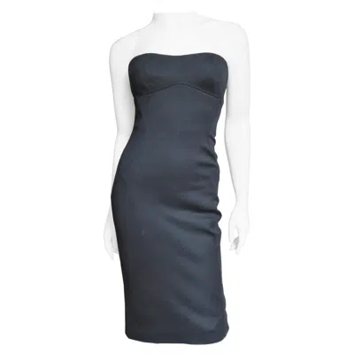 Pre-owned Versace Gianni  New Strapless Lace Up Dress In Black