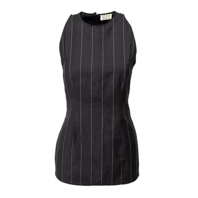 Versace Gianni  Pinstripe Mini Dress - '90s In Black