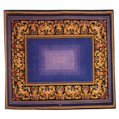 Pre-owned Versace Gianni  - Pompadour Blue Rug