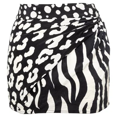 Pre-owned Versace Gianni  Printed Mini Skirt - '90s In Black