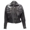 Versace Gianni  S & M Leather Bondage Buckle Bomber In Black