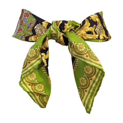 Pre-owned Versace Gianni  Silk Scarf Belt In Brown