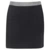 Versace Gianni  Silver Stud Embellished Waist Wool Skirt In Black