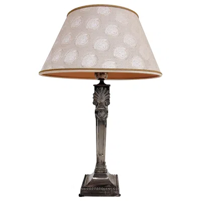 Pre-owned Versace Gianni  Silverplate Medusa Table Lamp, Laudarte Srl Italy