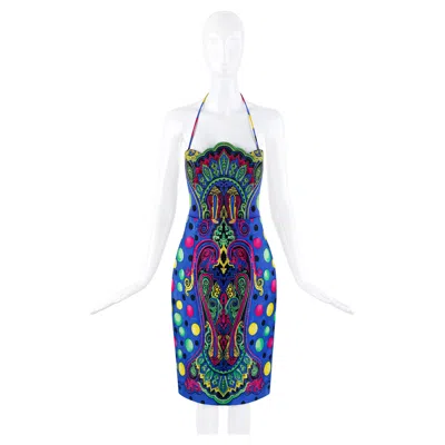 Pre-owned Versace Gianni  S/s 1991 Pop Art Baroque Print Swimsuit Bodysuit & Skirt Set In Gray