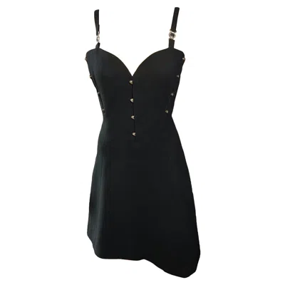 Pre-owned Versace Gianni  S/s 1995 Unworn Vintage Bustier Black Mini Dress