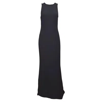 Pre-owned Versace Gianni  S/s 2002 Black Lace-up Back Sleeveless Gown