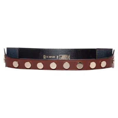Pre-owned Versace Gianni , Studded Waist Belt In Black