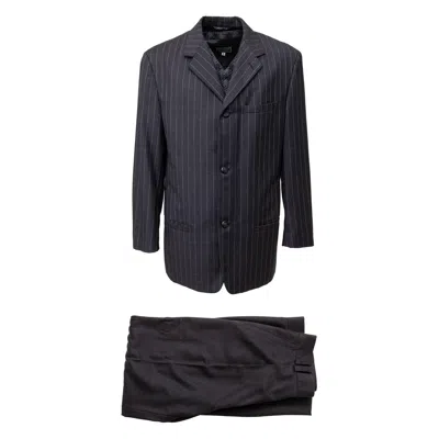 Pre-owned Versace Gianni  Versus Suit With Vest - '90s In Black