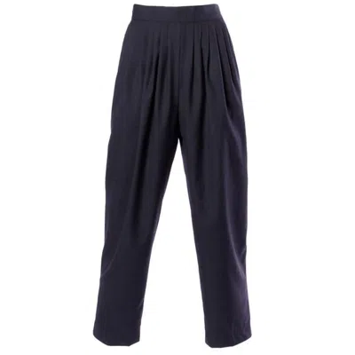 Pre-owned Versace Gianni  Vintage 1980s 80s Gray Wool Pleated Pants Or Trousers