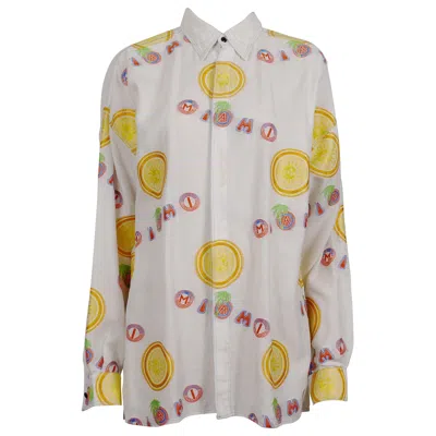 Pre-owned Versace Gianni  Vintage 1990s Miami Shirt In Sand