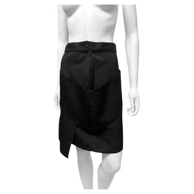 Pre-owned Versace Gianni  Vintage Spring Summer 1987 Black Midi Tube Skirt It 42
