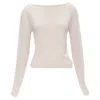 Versace Gianni  Wool Pastel Silver Sequins Sweater In White