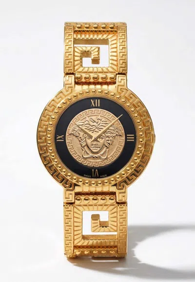 Versace Gianni Vintage Medusa Head Watch In Transparent
