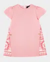 Versace Short Sleeve Dress In Pink