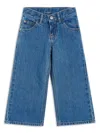 Versace Low-rise Wide-leg Jeans In Denim