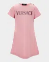 Versace Embellished Viscose Dress In Pink