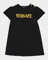 Versace Logo-print Dress In Black