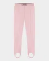 Versace Kids' Girl's Logo-print Stir Up Leggings In 1ps10-95 Pastel Pink